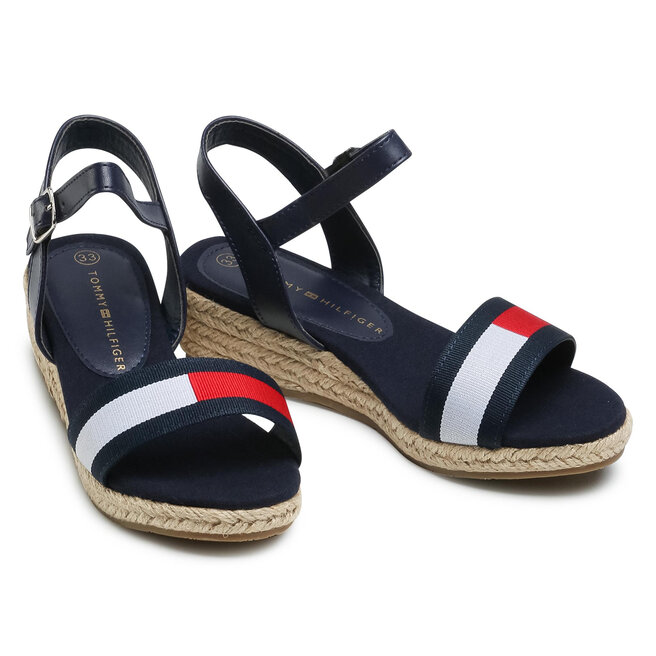Tommy Hilfiger Espadrilles Tommy Hilfiger Rope Wedge Sandal T3A2-31053-0048Y004 M Blue/White/Red Y004