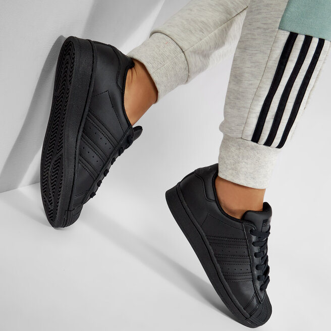 adidas Παπούτσια adidas Superstar J FU7713 Cblack/Cblack/Cblack