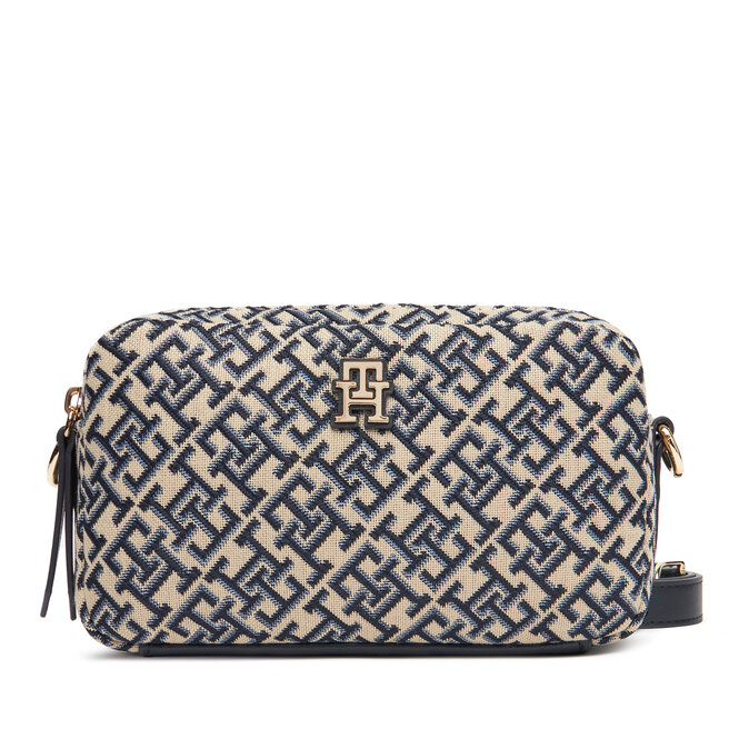 Torebka Tommy Hilfiger Th Jacquard Camera Bag - Granatowy