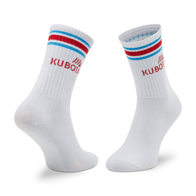Kubota Súprava 3 párov vysokých ponožiek unisex Kubota Basic Sport KSS2 Biało/Niebieskie