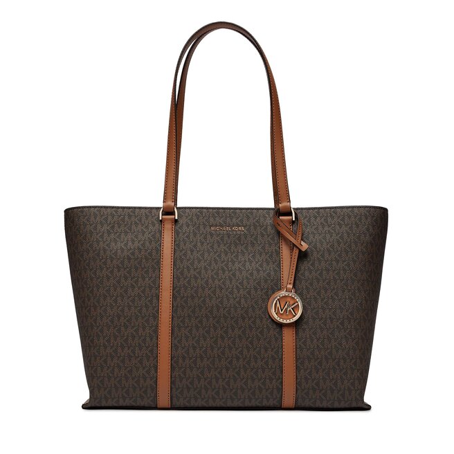 Torebka MICHAEL Michael Kors Temple Tote - Brązowy