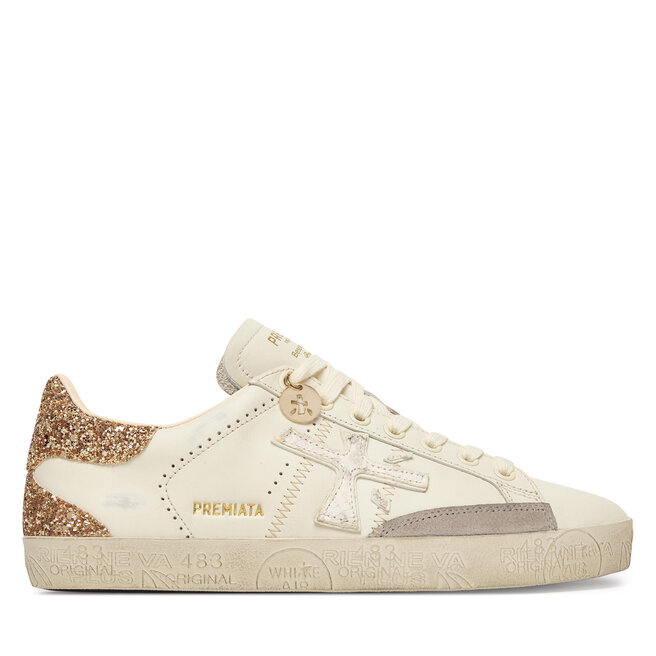 Sneakersy Premiata Stevend Var 8059 Kremowy - kobiece