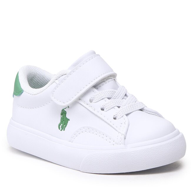 Sneakers Polo Ralph Lauren Theron V Ps RF104101 White Smooth PU/Green w/ Green PP epantofi-Copii-Băieți-Pantofi