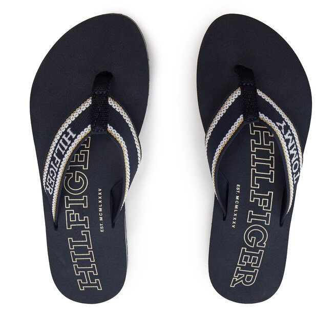 Japonki Tommy Hilfiger Hilfiger Beach Sandal - Niebieski