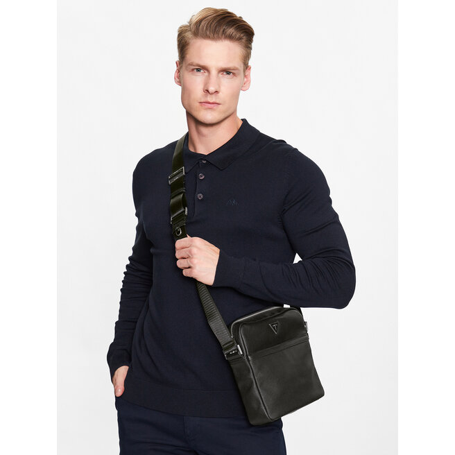 Guess Geantă crossover Guess Certosa Saffiano Smart HMECSA P3158 BLA