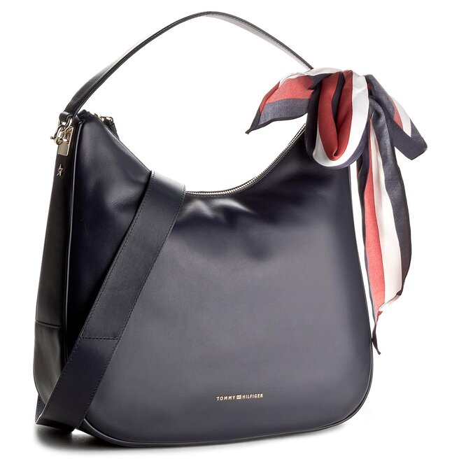 TOMMY HILFIGER Tasche-Hobo Bag ICONIC dunkelblau