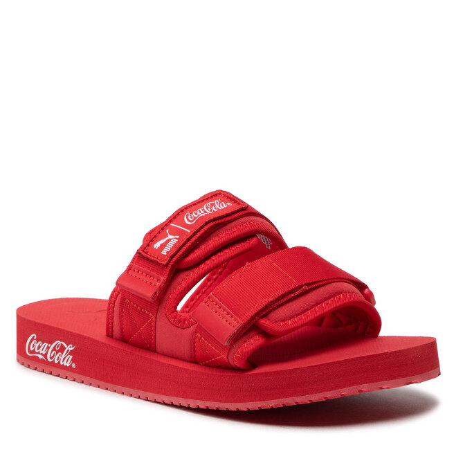 Șlapi Puma Wilo Coca Cola 387042 01 Racing Red/Puma White