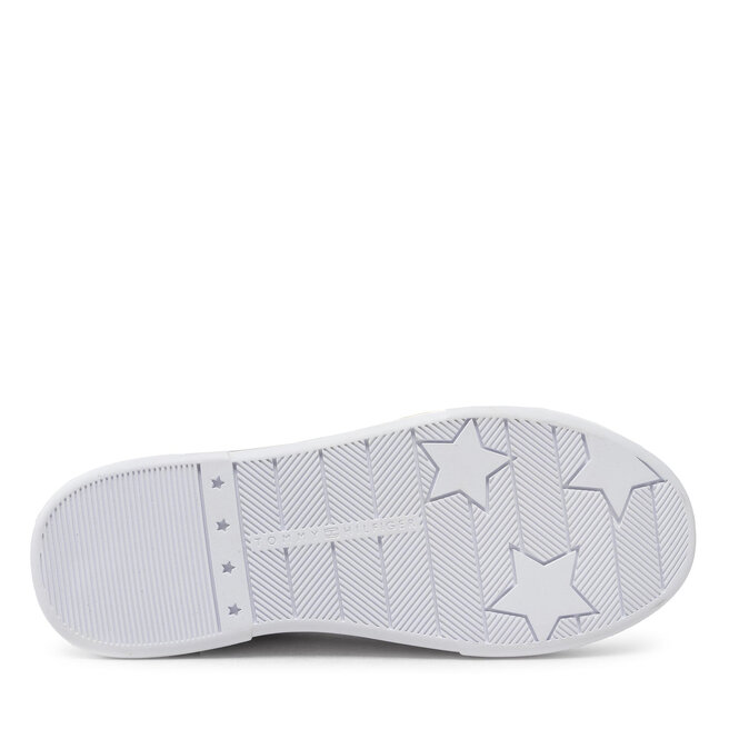 Tommy Hilfiger Sneakers Tommy Hilfiger Embossed Monogram Sneaker FW0FW06735 White/Gold 0K6