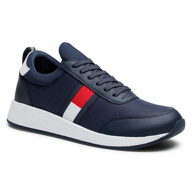 Laisvalaikio batai Tommy Jeans Flexi Lycra Tommy Jeans Runner EM0EM00632  Twillight Navy C87 • Www.eavalyne.lt