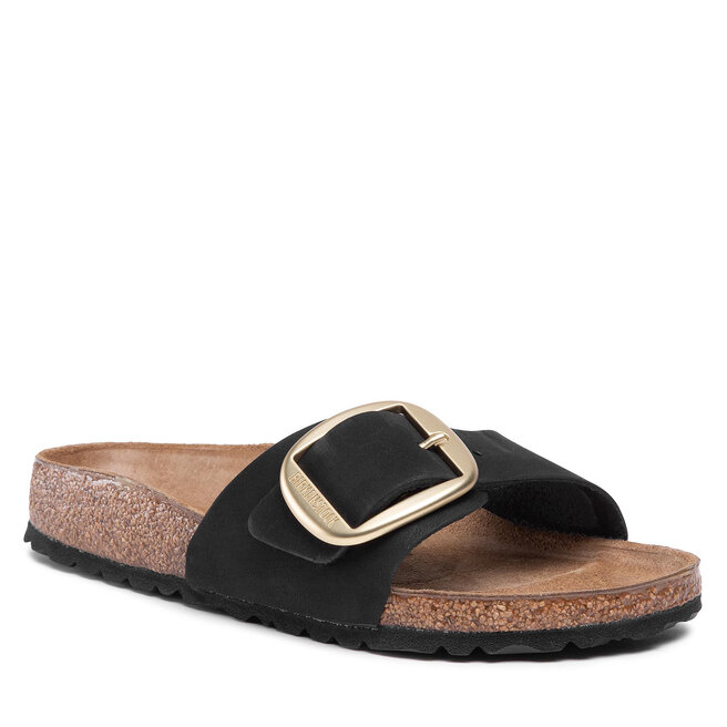 Klapki Birkenstock Madrid Big Buckle 1023373 Black eobuwie .pl