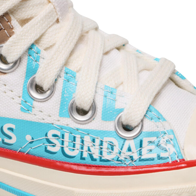 Converse Кецове Converse Chuck 70 Hi A00395C White/Baltic Blue/Soft Red