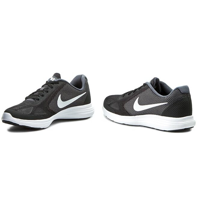 Nike Boty Nike Revolution 3 (GS) 819413 001 Dark Grey/White/Black Pr Platnm