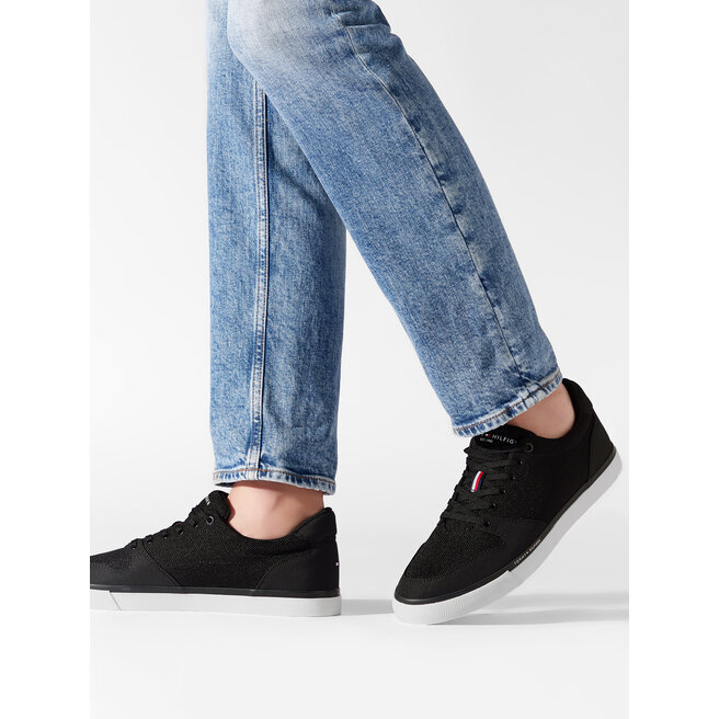 Tommy Hilfiger Sportcipő Tommy Hilfiger Core Mix Mesh Vulc FM0FM04035 Black BDS