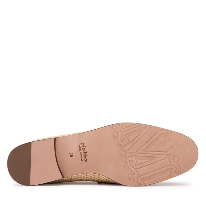 Max Mara Loafers Max Mara Lizia 23452109316 Paglia/Noce 008/008