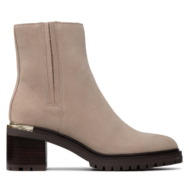 beige mid heel boots