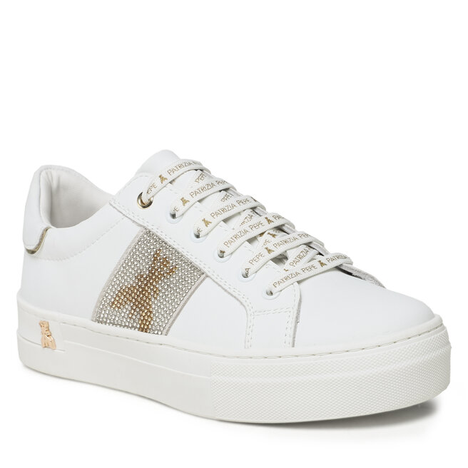 Patrizia Pepe Сникърси Patrizia Pepe PJ212.27 S Bianco/Platino