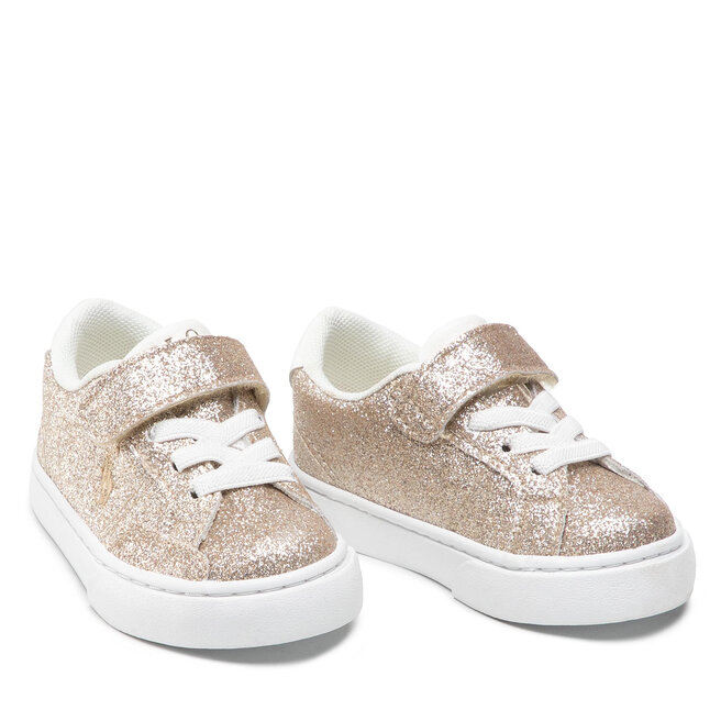 Polo Ralph Lauren Sneakersy Polo Ralph Lauren Theron IV Ps RF103376 M Gold Glitter