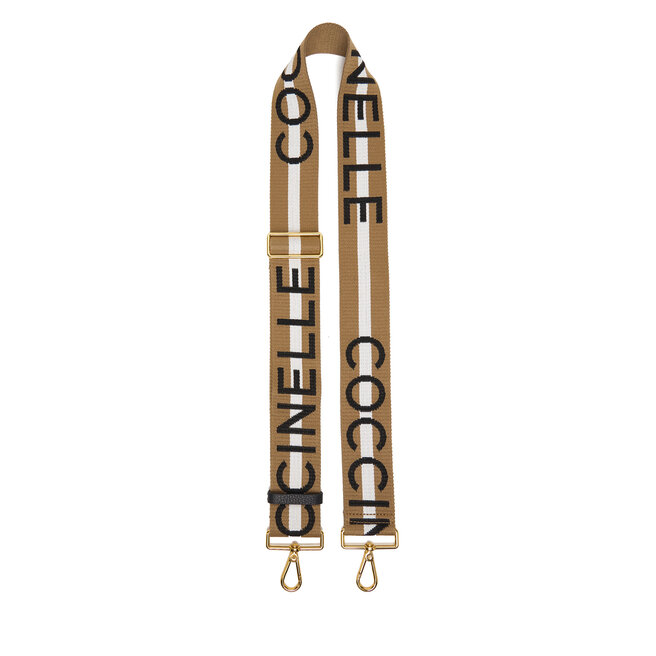 Wymienny pasek do torebki Coccinelle Q2A New Nastro Signature E3 Q2A 68 C5 01 Brązowy -