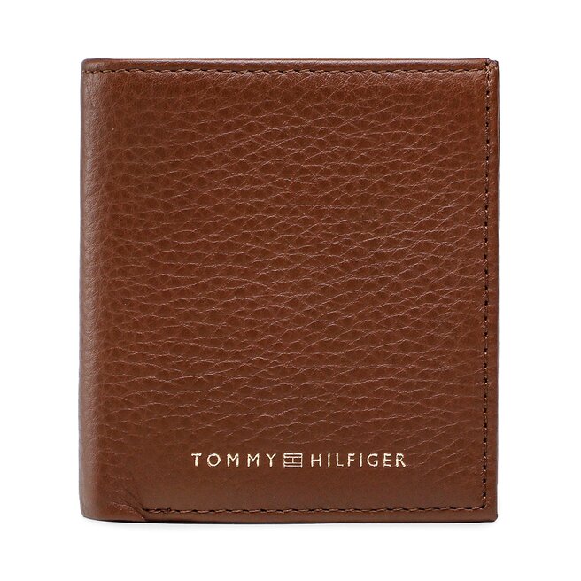 Portofel Mic pentru Bărbați Tommy Hilfiger Th Premium Leather Trifold AM0AM10992 GT8 AM0AM10992 imagine noua gjx.ro