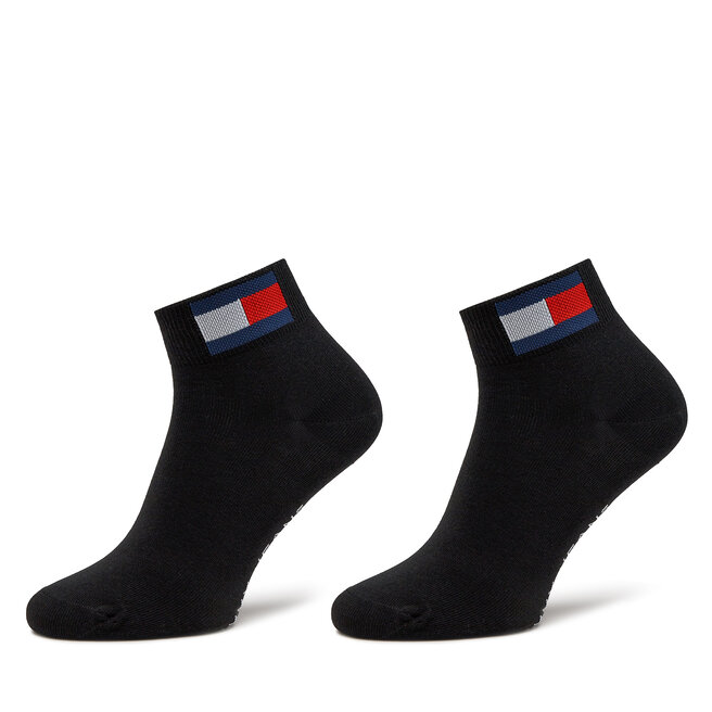 Zestaw 2 par wysokich skarpet unisex Tommy Jeans - Czarny