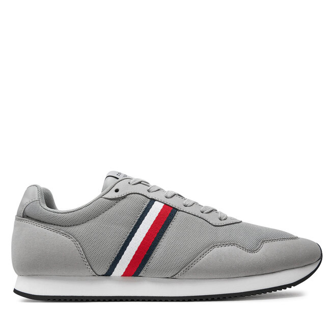 Sneakersy Tommy Hilfiger Lo Runner Mix - Szary