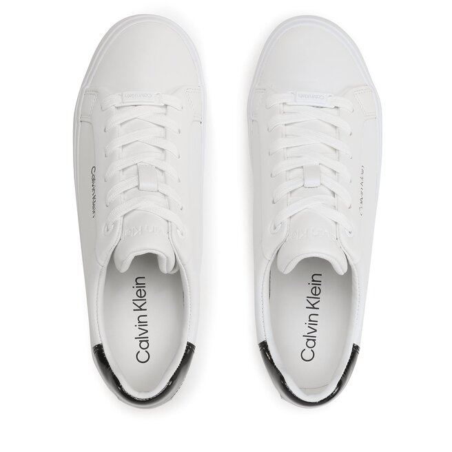 Calvin Klein Sneakersy Calvin Klein Vulc Lace Up HW0HW01681 White / Black 0K4