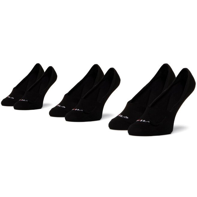 Fila 3 pár/csomag unisex bokazokni Fila Calza Ghost F1278/3 Black