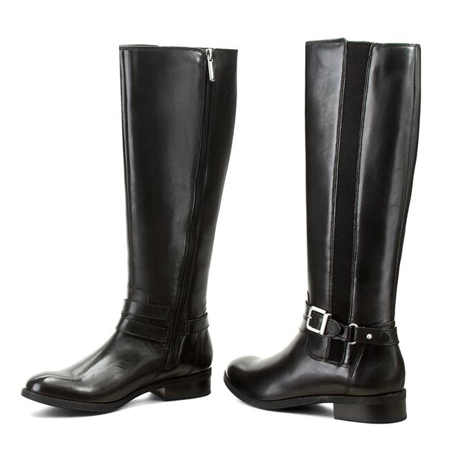 Bottes cavali res Clarks Pita Vienna 261207594 Black Leather
