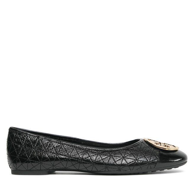 Tory Burch Baleríny Tory Burch Claire Quilted Ballet 150824 Perfect Black / Silver / Gold 001