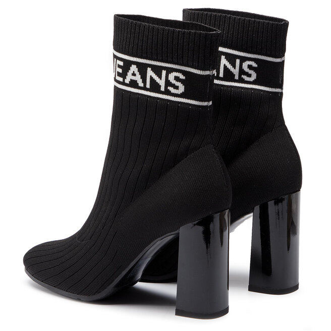 Tommy Jeans Μποτάκια Tommy Jeans Knit Tommy Jeans Heeld Boot EN0EN00524 Black 990