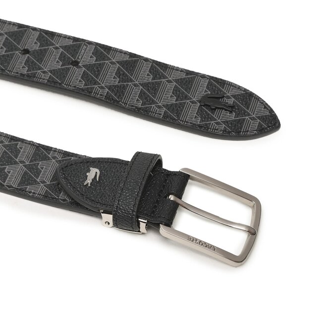 Lacoste Curea pentru Bărbați Lacoste RC4041 Monogram Noir Gris H45