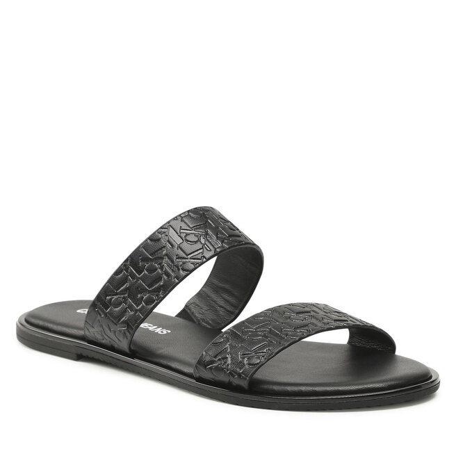 Παντόφλες Calvin Klein Jeans Flat Sandal Twostraps Em Pa-Pl YW0YW00141 Black BDS