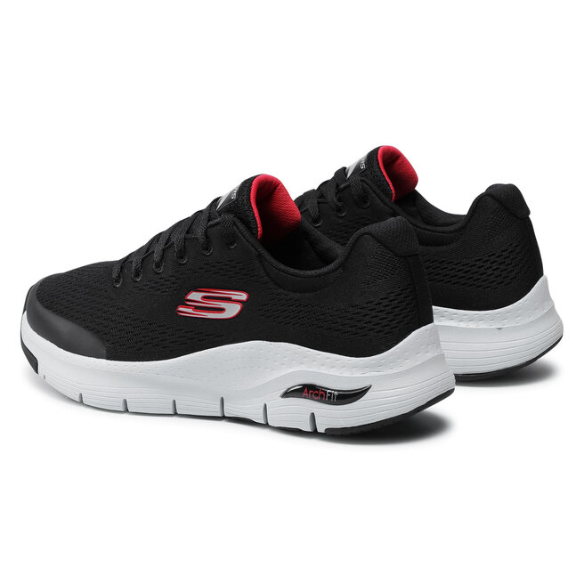 Zapatillas Skechers Arch Fit 232040 BKRD Black Red zapatos.es