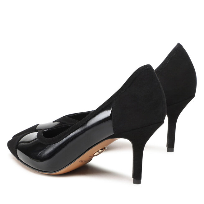 Baldowski Stilettos Baldowski D03849-3359-001 Zamsz Czarny/Lakier Czarny