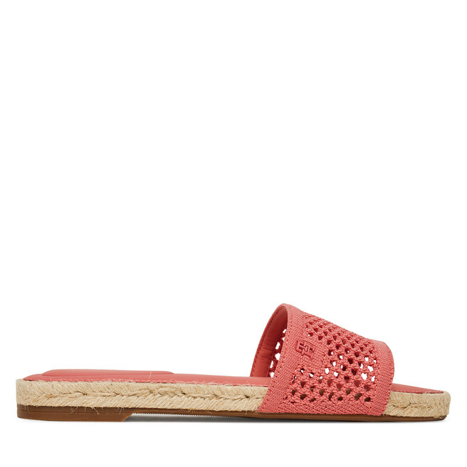 Espadryle Tommy Hilfiger Knit Mesh Espadrille Flat Sandal - Różowy