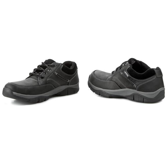 Halbschuhe Clarks Rampart Go GTX 261025157 Black Leather eschuhe