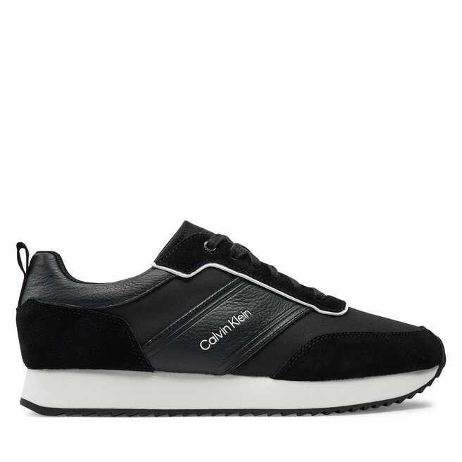 Sneakersy Calvin Klein Low Top Lace Up Mix - Czarny