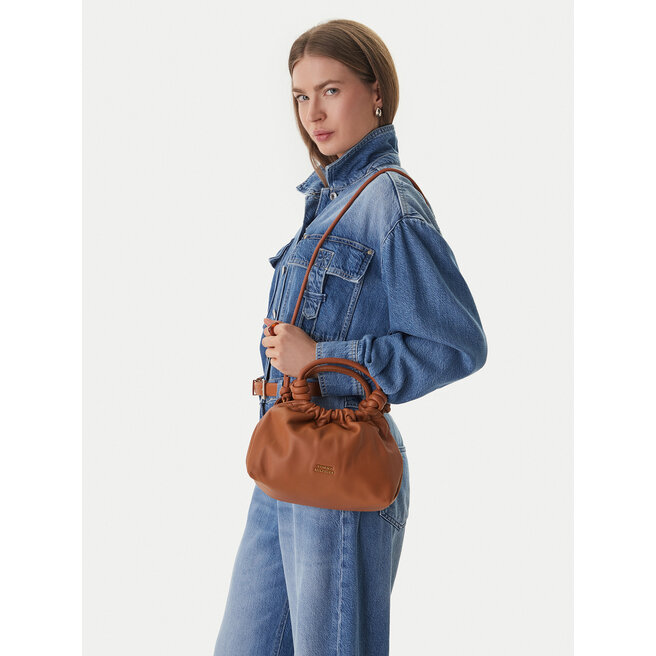 Torebka Tommy Hilfiger Th Soft Leather Med Crossover AW0AW18369 Brązowy -