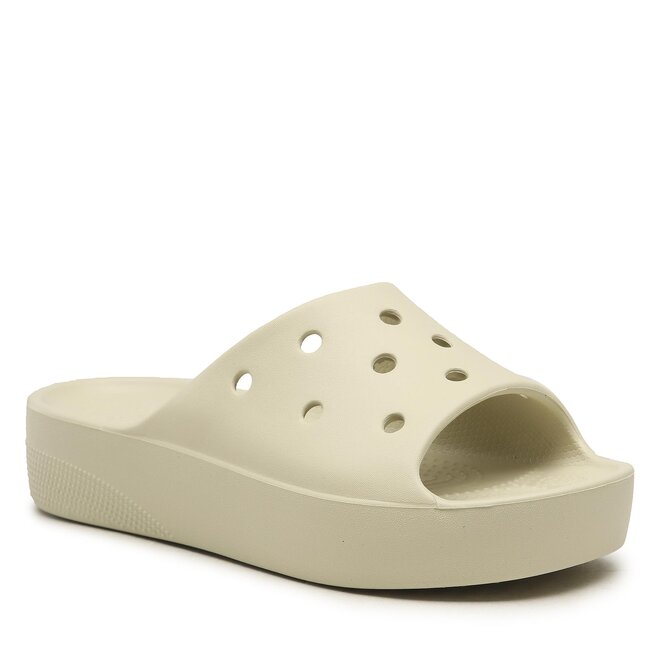 Crocs Șlapi Crocs Classic Platform Slide 208180 Bone