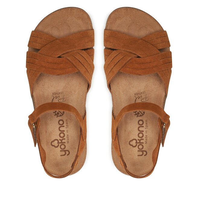Yokono sandalen cognac sales