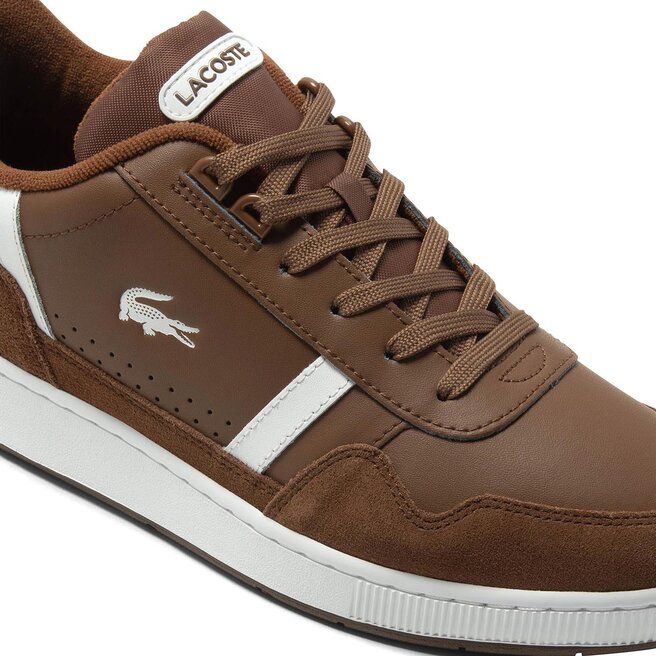 Lacoste Sneakersy Lacoste T-Clip 746SMA0112 Dk Brw/Wht 2A6