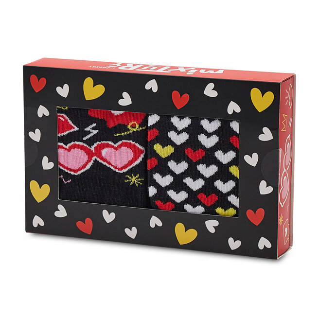 Set de 2 perechi de șosete lungi unisex Zooksy Mixtury Miłosne Negru epantofi-Accesorii-Textile-Șosete-Bărbați-Înalte imagine noua