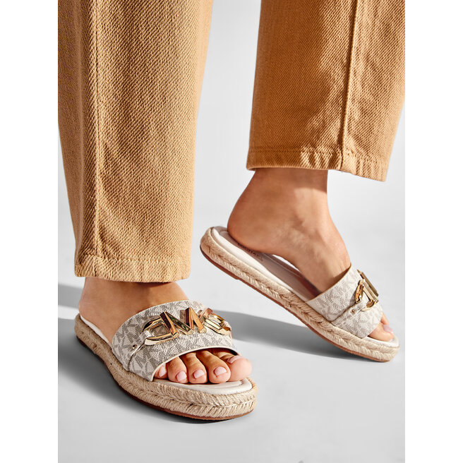 MICHAEL Michael Kors Alpargatas MICHAEL Michael Kors Izzy Slide 40S2IZFP1B Vanilla Mlti