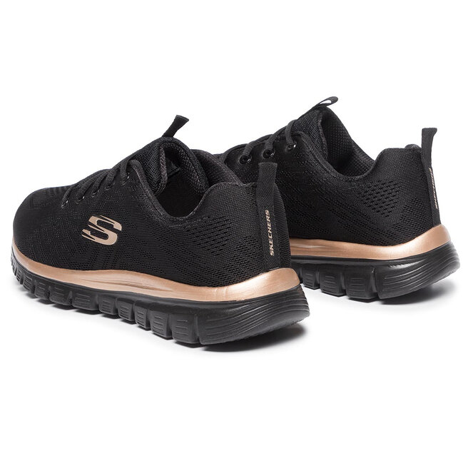 Skechers Topánky Skechers Get Connected 12615/BKRG Black/Rose Gold