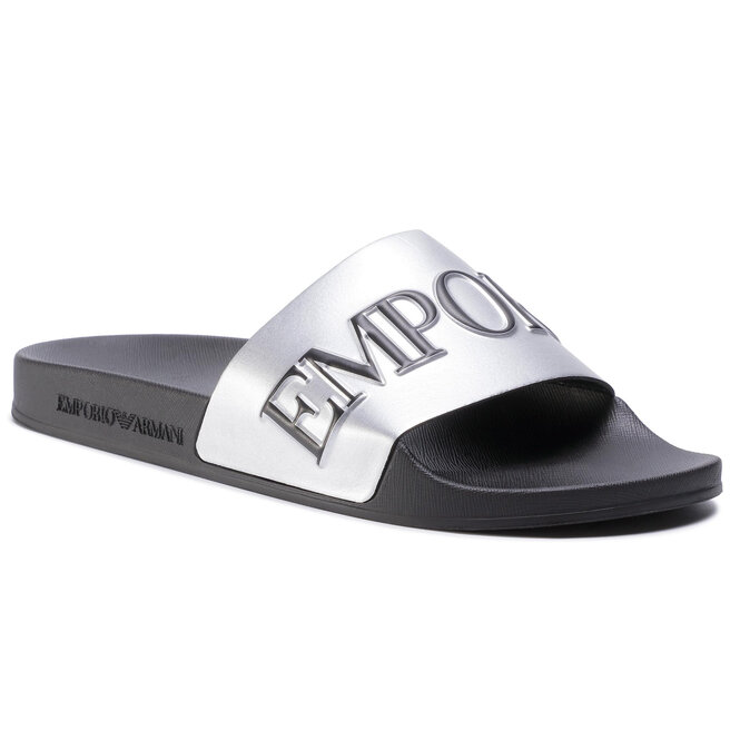 Conversacional sensor insertar Chanclas Emporio Armani X4PS04 XM291 M598 Black/Silver/Black •  Www.zapatos.es