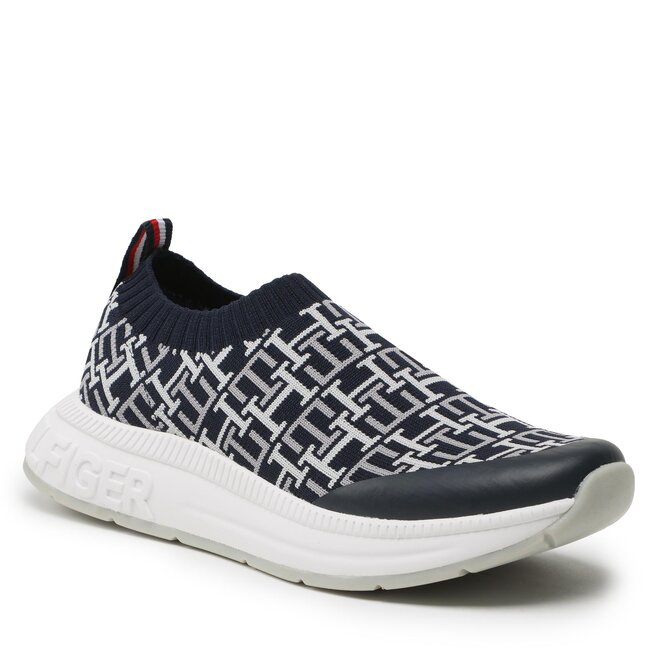 Sneakers Tommy Hilfiger Low Cut Easy-On T3A9-32746-0034X079 S Blue/Grey X079 Blue/Grey imagine noua gjx.ro