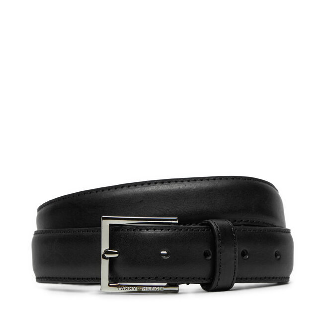 Pasek Męski Tommy Hilfiger Hudson 3.0 Leather - Czarny