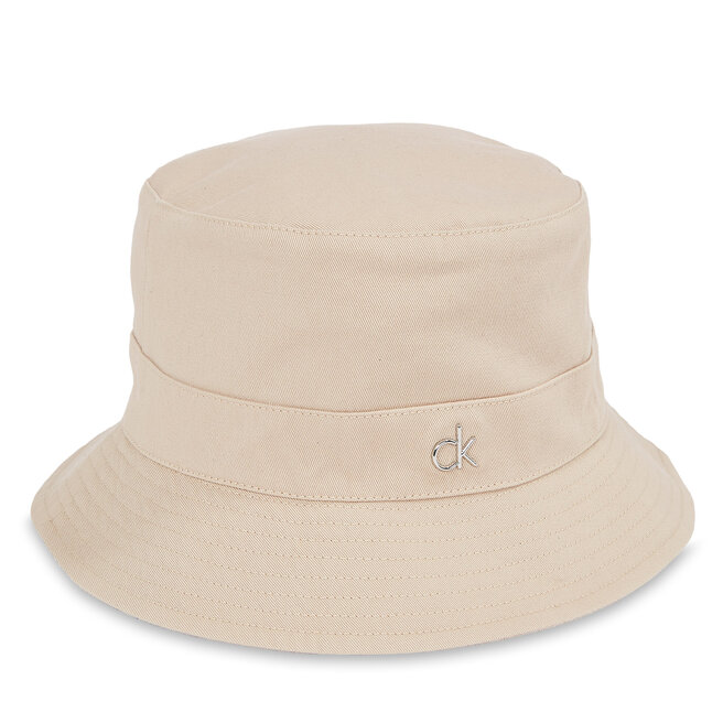 Kapelusz Calvin Klein Monogram Bucket - Beżowy
