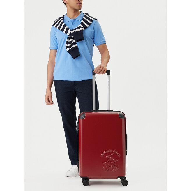 Walizka średnia Beverly Hills Polo Club CEO-BHPC-M-010-09-RED Czerwony -