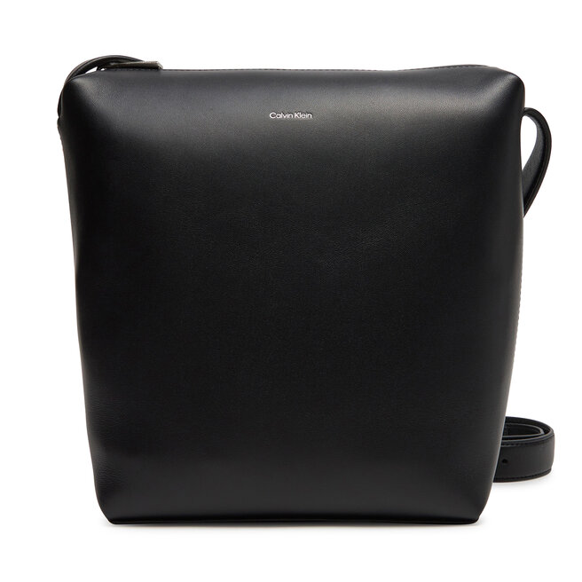 Torba Calvin Klein Ck Premium Leather Hobo Mini - Czarny